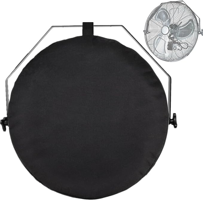 Outdoor Waterproof Wall Mounted Fan Cover, GS Alderual 23"-30" Outdoor Heavy Duty Extra Large Round Corner Wall Mount patio Fan Cover for Winter
