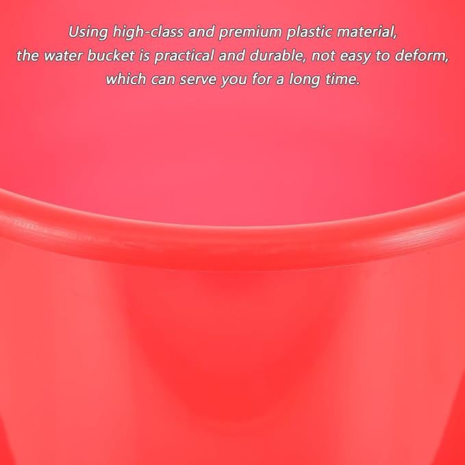 Plastic Water Bucket with Handle 1.3 Gallon Portable Household Bucket for Gardening pet Watering and Storage