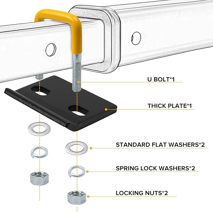 Donext Hitch Tightener Anti Rattle Stabilizer for 1.25" to 2", Trailer Hitches Reduce Movement On Hitch Cargo Carrier Bike Rack, RV Accessories, Rust Free(2 Packs)