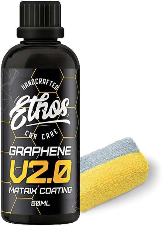 Ethos Handcrafted Car Care Graphene Matrix Coating with Applicator - Graphene Ceramic Coating | 5+ Years of Protection | Incredible Hydrophobic - Revolutionary Graphene Nanotechnology