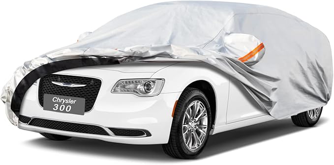 6 Layer Car Cover Custom Fit Chrysler 300/300M (2004-2025) Waterproof All Weather, Heavy Duty Outdoor Snow Sun Rain Uv Protection (Ships from US Warehouse, Delivery 3-8 Days)