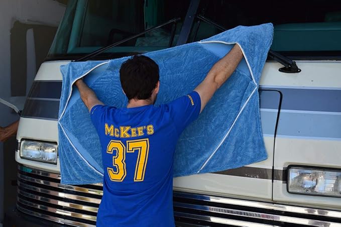 McKee's 37 MK37-G1150 Glacier 1100 GSM Drying Towel with Pockets, 30 x 50 inches (Over 10 Square Feet!)