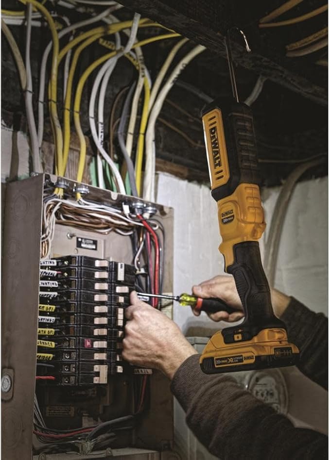 DEWALT 20V MAX LED Work Light, Rechargeable Flashlight, Pivoting Head, Bare Tool Only (DCL050)