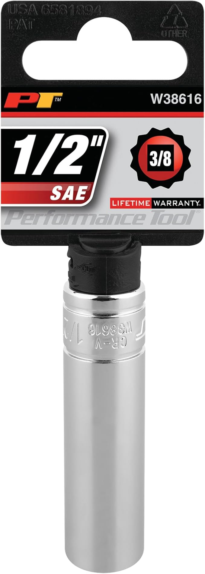 Performance Tool W38616 3/8-Inch Drive 12-Point Socket, 1/2