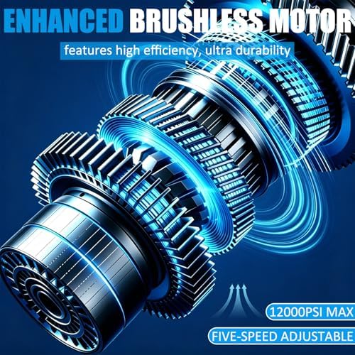 Brushless Cordless Electric Grease Gun Kit with 2×4.0Ah Batteries