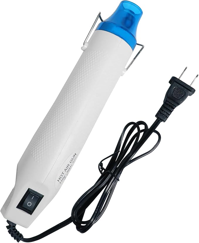 Heat Gun For Crafting, Mini Hot Air Gun For DIY Crafts,Heating Gun,Portable Heat-Gun Tool For Embossing Shrink Wrapping Drying Paint (White)