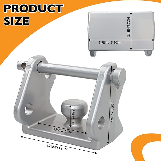 HQPASFY Trailer Hitch Lock with Combination Lock, Trailer Coupler Lock with Pin, Coupler Lock Model Tl-33 Trailer Lock,Fits Over 2" to 2-5/16" Couplers - Silver
