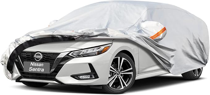 6 Layer Car Cover Custom Fit Nissan Sentra (2000-2025) Waterproof All Weather, Heavy Duty Outdoor Snow Sun Rain Uv Protection (Ships from US Warehouse, Delivery 3-8 Days)