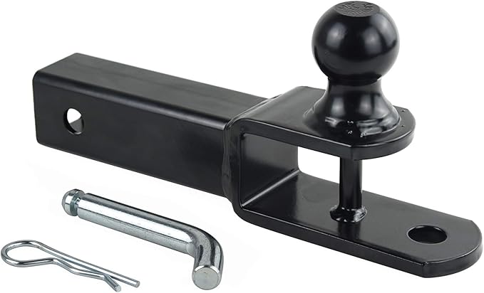 TOPTOW 3 in 1 ATV/UTV Towing Hitch Receiver 64208 Ball Mount Adapter with 1 7/8 inch Ball, Fit for 2 inch Receiver