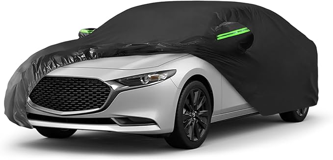 Proadsy Car Cover Custom Fit for 2019-2025 2026 Mazda3, Waterproof All Weather for Automobiles, Full Exterior Cover Rain Snow Sun Protector Indoor Outdoor Car Cover
