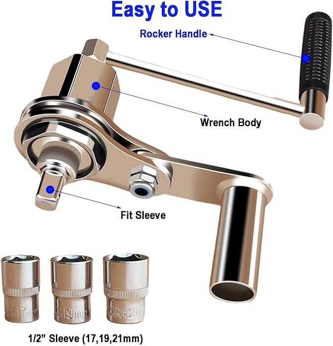 COTOUXKER Torque Multiplier, Heavy Duty Torque Multiplier Wrench Set for Lug Nut Remover 1/2 Driver 1:16 Labor Saving Wrench