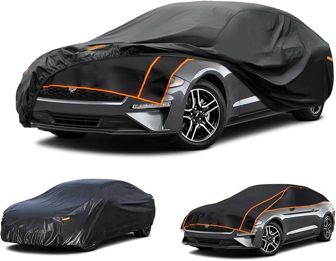 Kayme Hail Protector Car Cover, Anti Hail Multilayer Thickened Full Car Cover,Outdoor Waterproof All Weather Custom Fit Sedan Ford Mustang, Toyota Camry, Honda Accord, Chevrolet Corvette etc