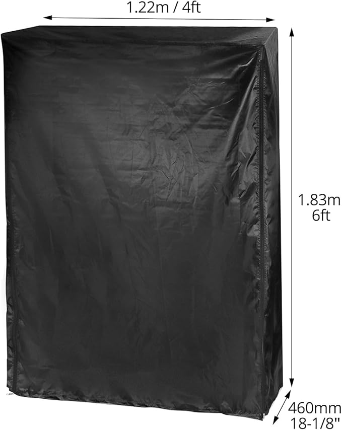 QWORK Storage Shelving Unit Cover, Wire Rack Cover for Shelf 48"x18"x 72", 210D Oxford Cloth, to Keep Rack Clean, 2 Pack, Black Cover Only