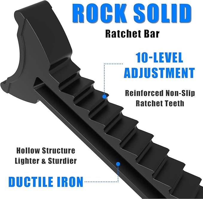TCE Jack Stands 3 Ton with Double Locking, 11.2-16.7 inch Adjustable Height for Lifting UTV/ATV, Cars, 6000 lb Capacity, 1 Pair