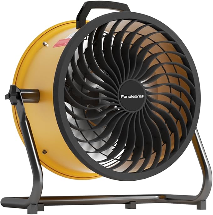 16 Inch High Velocity Industrial Floor Fan, 3000 CFM Heavy Duty Metal Shop Fan, 3 Speeds, 360° Tilt & Wall Mountable, Portable Air Circulator for Garage Workshop Warehouse Gym - UL Listed