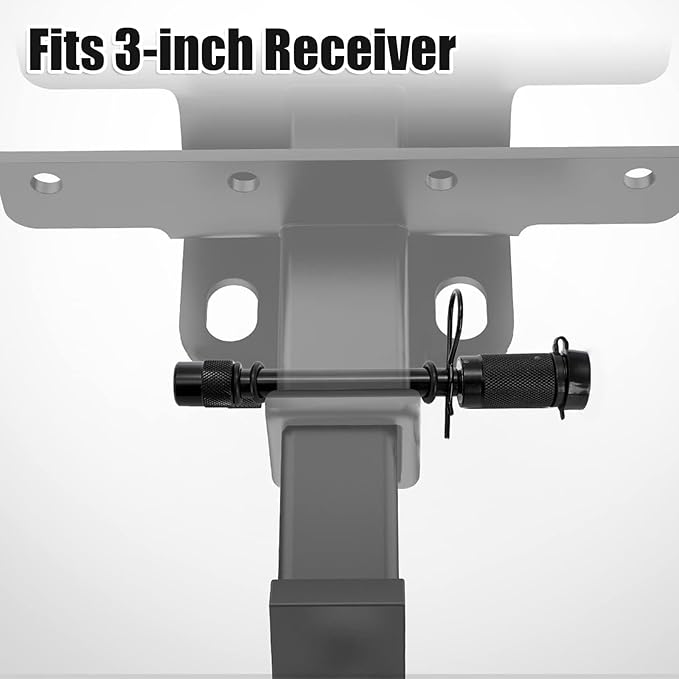 Elsjoy 5/8" Trailer Hitch Lock with Extra Long 4-1/2" Span, Locking Hitch Pin for 3 Inch Receiver with Anti-Rattle O-Rings for Trailer, Truck, Car