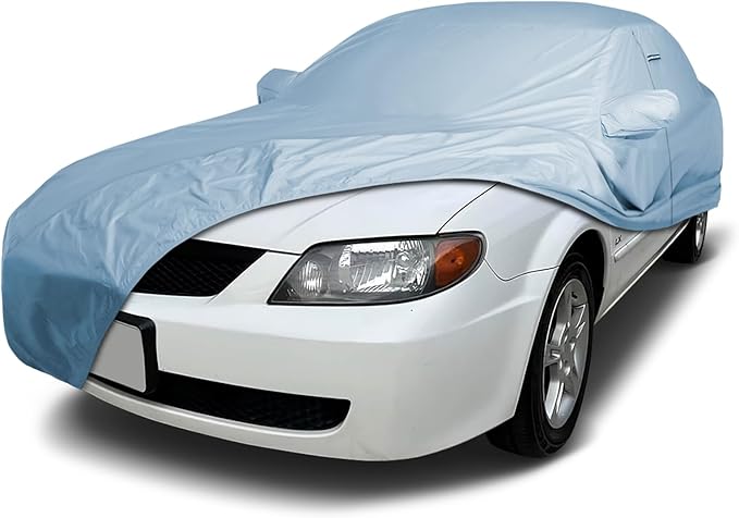 iCarCover Premium Car Cover for 1990-2003 Mazda Protege Heavy Duty Waterproof All-Weather Automobiles Custom Fit Indoor Outdoor UV Snow Protection Covers with Straps and Bag