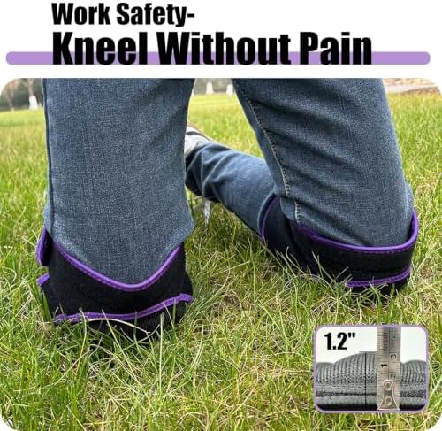 Garden Knee Pads for Adult, Adjustable Kneeling Pad for Women, Purple Large