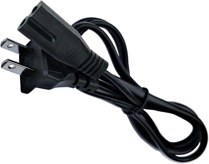 UpBright 2-Prong AC in Power Cord Outlet Socket Cable Plug Lead Compatible with Viking 1700 Peak Amp Portable Jump Starter 57044 57084 57085 Sound bar