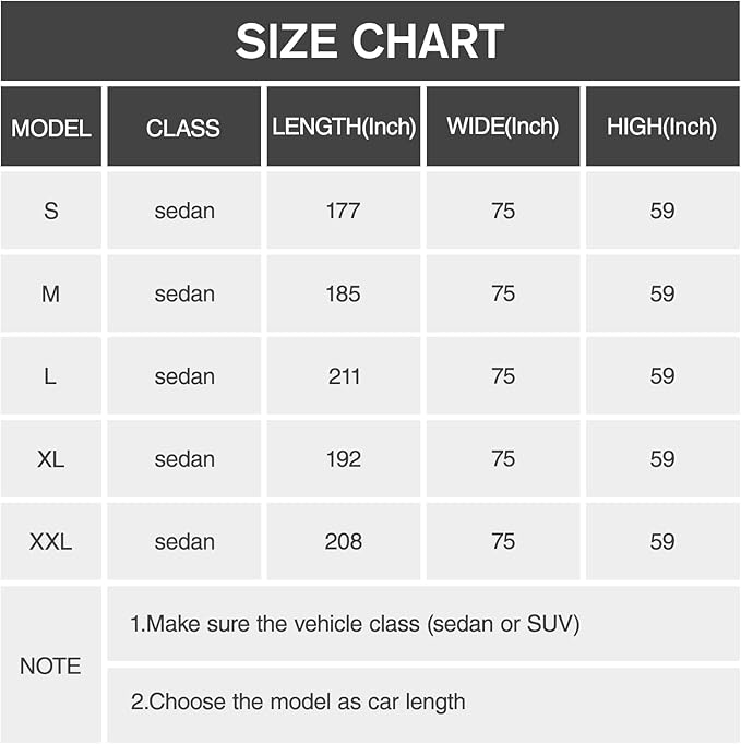 DINGHAO Car Cover Waterproof All Weather with Hot Stitching for Automobiles,6 Layers Outdoor Full Exterior Cover Sun UV Rain Snow Wind Protection Fit for 185"(185 * 73 * 59 inch) Sedan