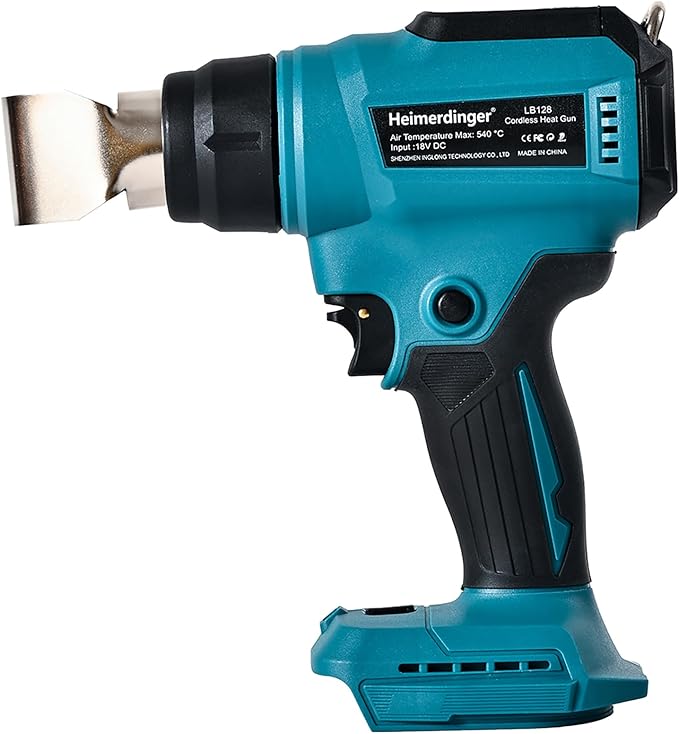 Cordless Heat Gun Compatible with Makita 18V Battery, Max 1202°F Heavy Duty Hot Air Gun with Overload Protection,Fast Heating for Crafting, Shrink Tubing,Vinyl Wrap