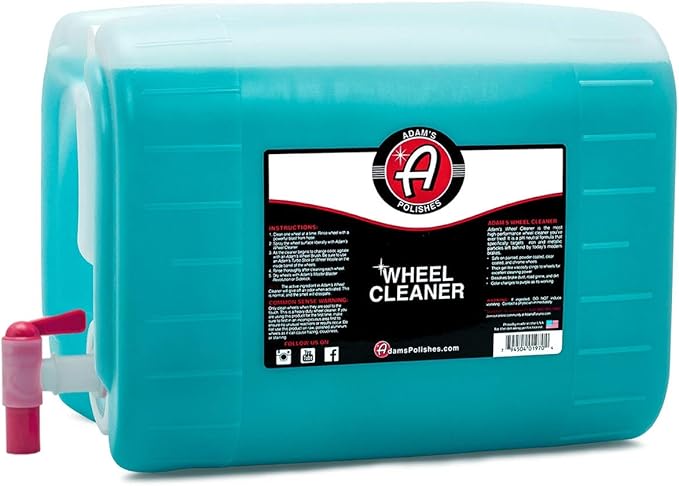 Adam's Polishes Wheel Cleaner 5 Gallon - Tough Wheel Cleaning Spray For Car Wash Detailing | Rim Cleaner & Brake Dust Remover | Safe On Chrome Clear Coated & Plasti Dipped Wheels | Use w/Wheel Brush