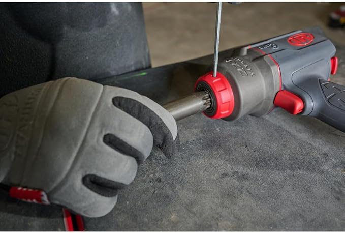 Ingersoll Rand 2236QPTIMAX DXS2 1/2" Air Impact Wrench, Quiet, 1500 ft-lb Torque, Titanium Hammercase, Pin Retainer, Pistol, Interchangeable Anvil, Multi-functional Tool
