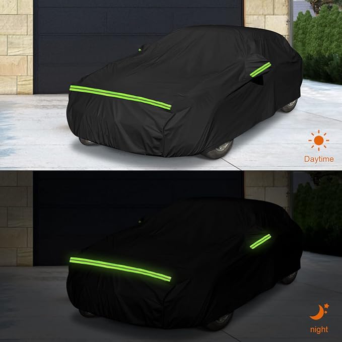 Waterproof Car Cover Compatible with Honda Civic Sedan 2011-2025, Black Car Cover with Inner Cotton & Safety Lock for Snow Rain Dust Hail Sun Protection