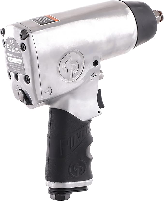 Chicago Pneumatic CP734H - 1/2 Inch Air Impact Wrench, Pistol Handle, Max Torque Reverse Output 425 ft. lbf / 576 Nm, 9,500 RPM, Pin Clutch, Industrial Tool, Automotive