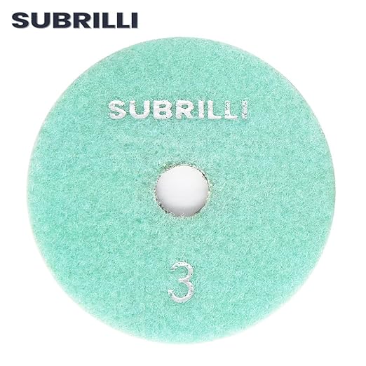 Dry/Wet 3 Step Diamond Polishing Pads 4" Sanding Discs Grit 3 for Granite Marble Concrete (3-Pcs)