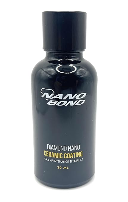 Nano Bond Ceramic Coating for Cars - 80% SiO2 Formula, Hydrophobic Paint Protection, UV & Corrosion Resistant for Glass, Wheels & Plastic, Easy Application, Car Detailing Kit, 30ml