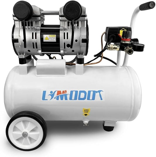 Portable 8 Gal Aluminum Tank Air Compressor, Rustproof, Lightweight at Only 37.5 Pounds, Efficiency Dual Air Intakes, Quiet Air Compressor, 68dB, Ideal for DIY, Home & Garage Applications