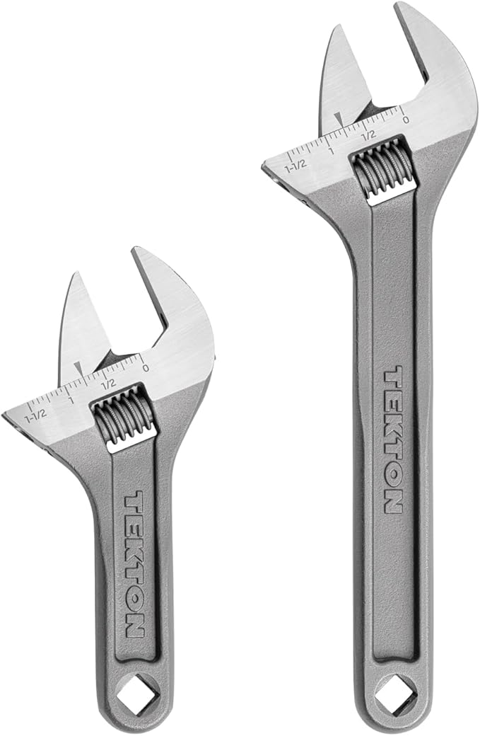 TEKTON Adjustable Wrench Set, 2-Piece (6, 9 in.) - 1-1/2 in. Jaw Capacity | WSA90000
