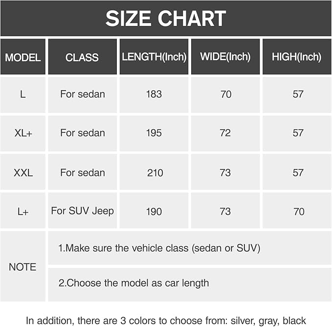 Car Cover Waterproof All Weather, 6 Layers Full Exterior Covers with Zipper Cotton, Mirror Pocket. Outdoor Car Cover UV Snow Rain Wind Dust All Weather Outdoor Protection for Sedan (190-195 inch)