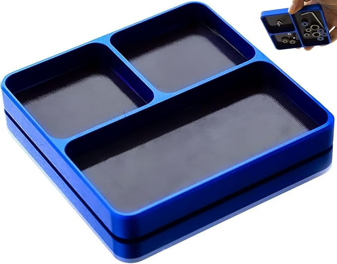 Magnetic Electronic Repair Screws and Parts Organizer Parts Tray Small Parts and Screws Holder for Organization Magnet Tool Tray Parts Holder for Screws, Sockets, Bolts, Pins, RC Car Boat Plane Phones