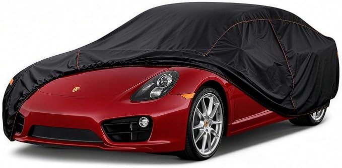 6 Layer Coupe Car Cover Universal Fit for Porsche 718 Cayman Boxster, Toyota Supra, Jaguar f-Type, Chevy c4 c5 c6 c7, Mazda Rx-8, etc. Fits Coupe/Cabrio up to 177 Inch