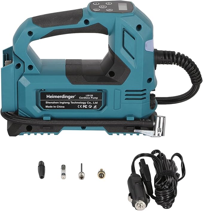 Cordless Tire Inflator Air Compressor Compatible with Makita 18V Battery, 120W Digital Air Pump, 120PSI, Dual Power Mode-Battery Not Included
