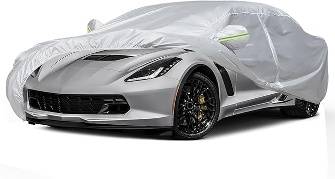 Favoto Waterproof Car Cover Outdoor - Compatible with Chevrolet Corvette (1980-2024) Coupe Car Cover Heavy Duty Dust Rain Sun Snow Protection