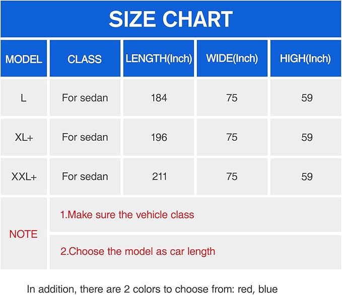 Car Cover Waterproof All Weather for Automobiles, 6 Layers Outdoor Full Exterior Cover Rain Sun UV Snowproof Protection with Zipper Cotton, Mirror Pocket for Sedan (173-183 inch)