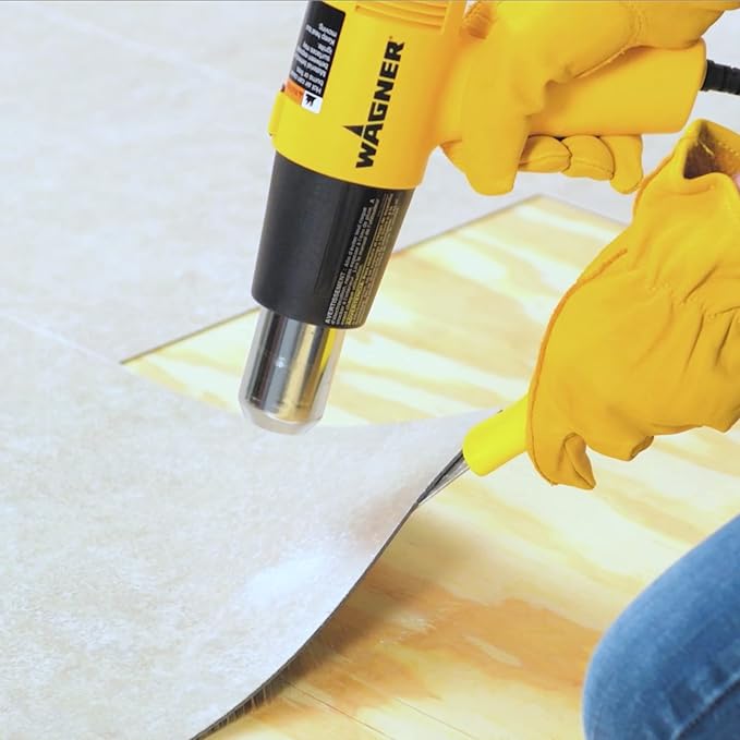 Wagner Spraytech 0503008 HT1000 Heat Gun, 2 Temp Settings 750ᵒF & 1000ᵒF, Great for Soften Paint, Caulking, Adhesive, Putty Removal, Shrink Wrap, Bend Plastic Pipes, Loosen Rusted Nuts Bolts, Yellow