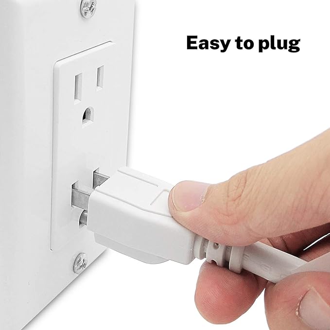 FIRMERST 10 Feet Extension Cord 14 AWG Heavy Duty 1875W 3 Prong White, UL Listed