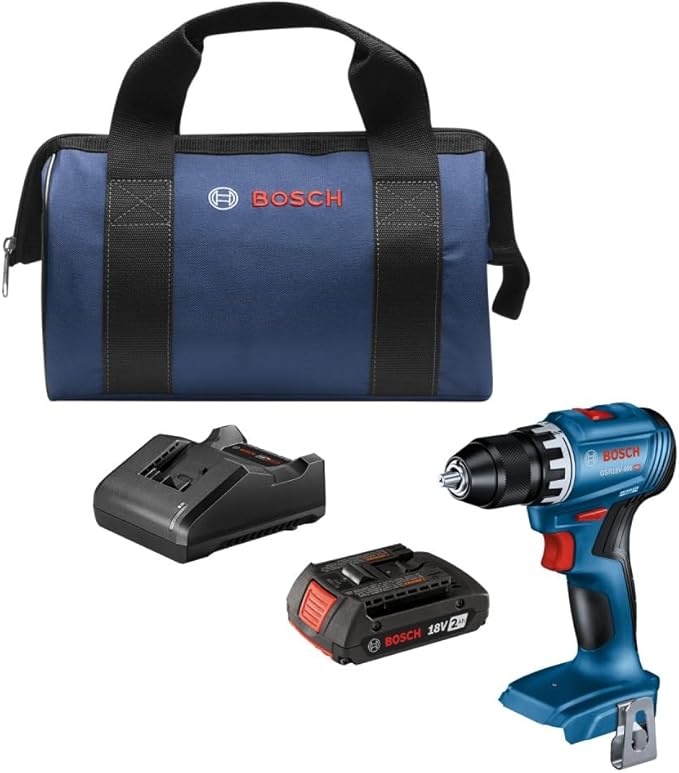 Bosch GSR18V-400B12 18V Compact Brushless 1/2 In. Drill/Driver Kit with (1) 2 Ah Standard Battery