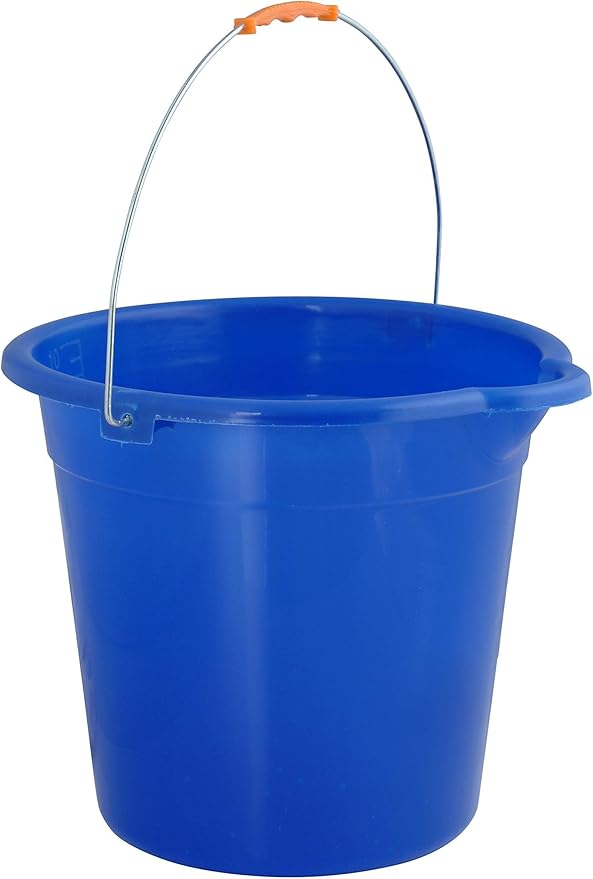 Mop Bucket 2.5 Gallon Bucket for Cleaning - Plastic Car Wash Bucket with Grip Handle - Royal Blue Small Durable Plastic Pail for Fishing, Mopping, Cleaning Camping -10 Liter