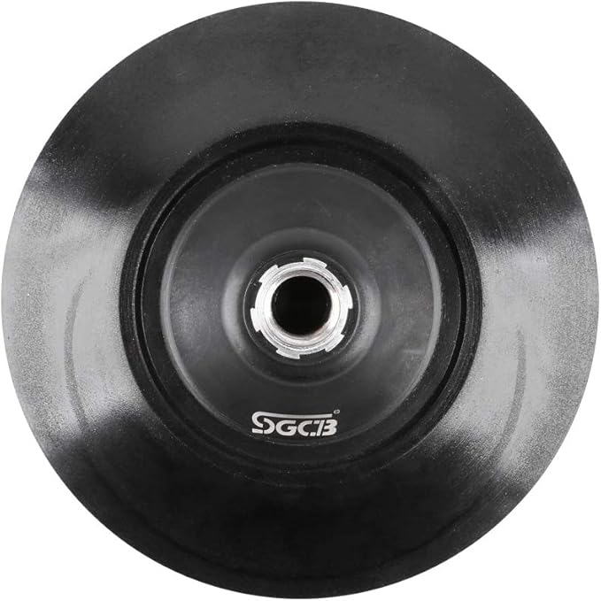 SGCB 6” RO Rotary Flexible Backing Plate, Hook-and-Loop Face 5/8” Thread PU Soft Backing Pad Used On Rotary Polisher Sander for Sanding Polishing Buffing Finishing