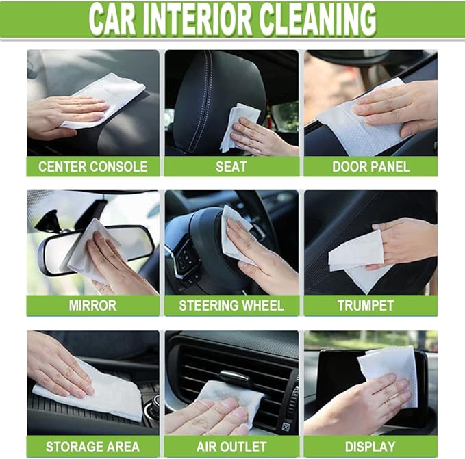 Air Jungles All Purpose Cleaning Wipes 70 Count, Bleach Free Extra Large 8" x 10" Heavy Duty for Car Interior, Kitchen, Bathroom, Countertop, Office, Tools - Non-Toxic Safe for Multi-Surface