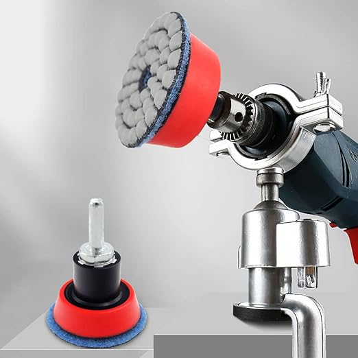 2 Inch Diamond Polishing Pads with 7Pcs Dry Wet Granite Stone Polish Pad Kit for Drill，50-3000 Grit Polishing Pad (5Pcs 400#（Dry/Wet）)