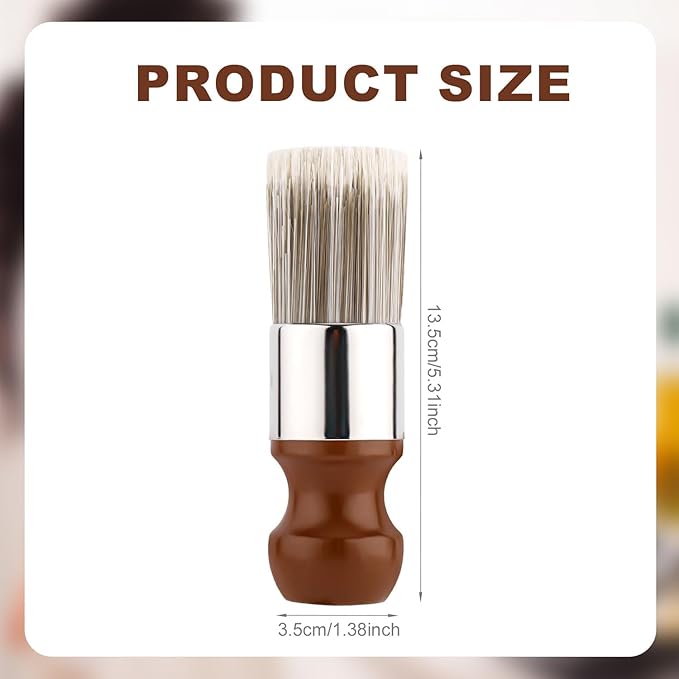 Salve Brush for Leather Furniture, Soft Nylon Bristles Wood Repair Clean Brush Gentle Polish & Wax Applicator for Leather Care
