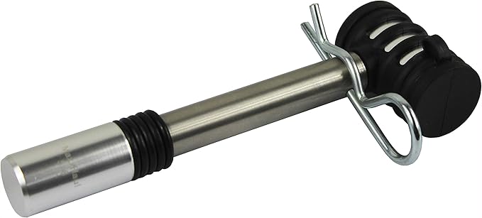 MAXXHAUL 50152 Stainless Steel Hitch Locking Pin Set 5/8" and 1/2" Diameter with Safety Clip and Anti-Rattle O-Rings for Class I, II, III, IV and V Hitch Receivers - with Aluminum Locking Head