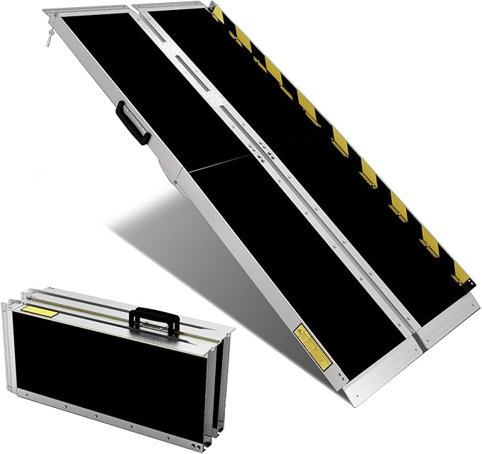 Wheelchair ramp 6FT,Non-Slip Aluminum Wheelchair ramps for Home Steps,Folding Handicap Ramp,ramps for Home,doorways,Stairs,Weight Capacity up to 600LBS 6FT (Usable Height 6-18 inch)