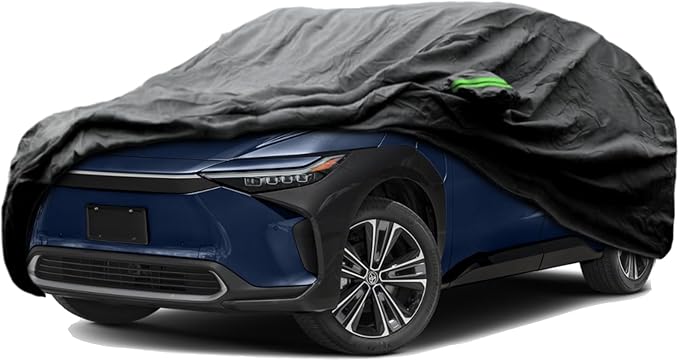 Proadsy Car Cover Custom Fit for Toyota bZ4X 2023 2024 2025 2026, Waterproof All Weather for Automobiles, Full Exterior Cover Rain Snow Sun Protector Indoor Outdoor Car Cover